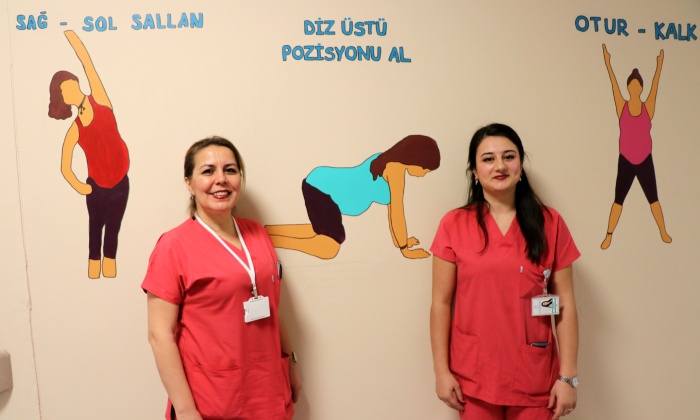 Hamile Egzersizleri Doğumhane Duvarında