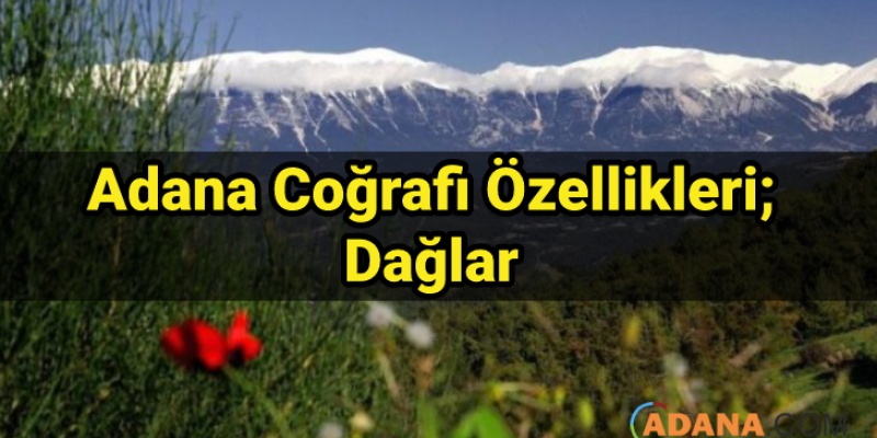 Adana Coğrafi Özellikleri; Dağlar